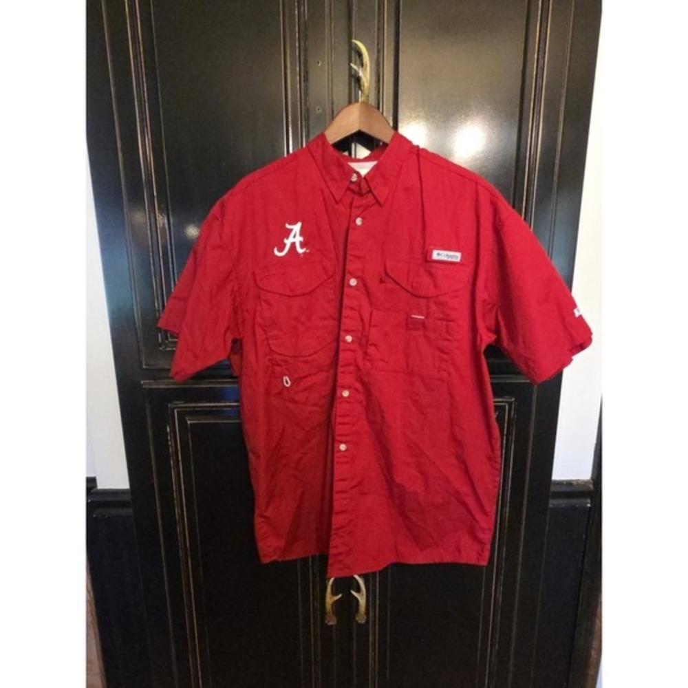 Columbia PFG University Of Alabama Large SL Shirt, Summer,fishing,Roll‎ Tide